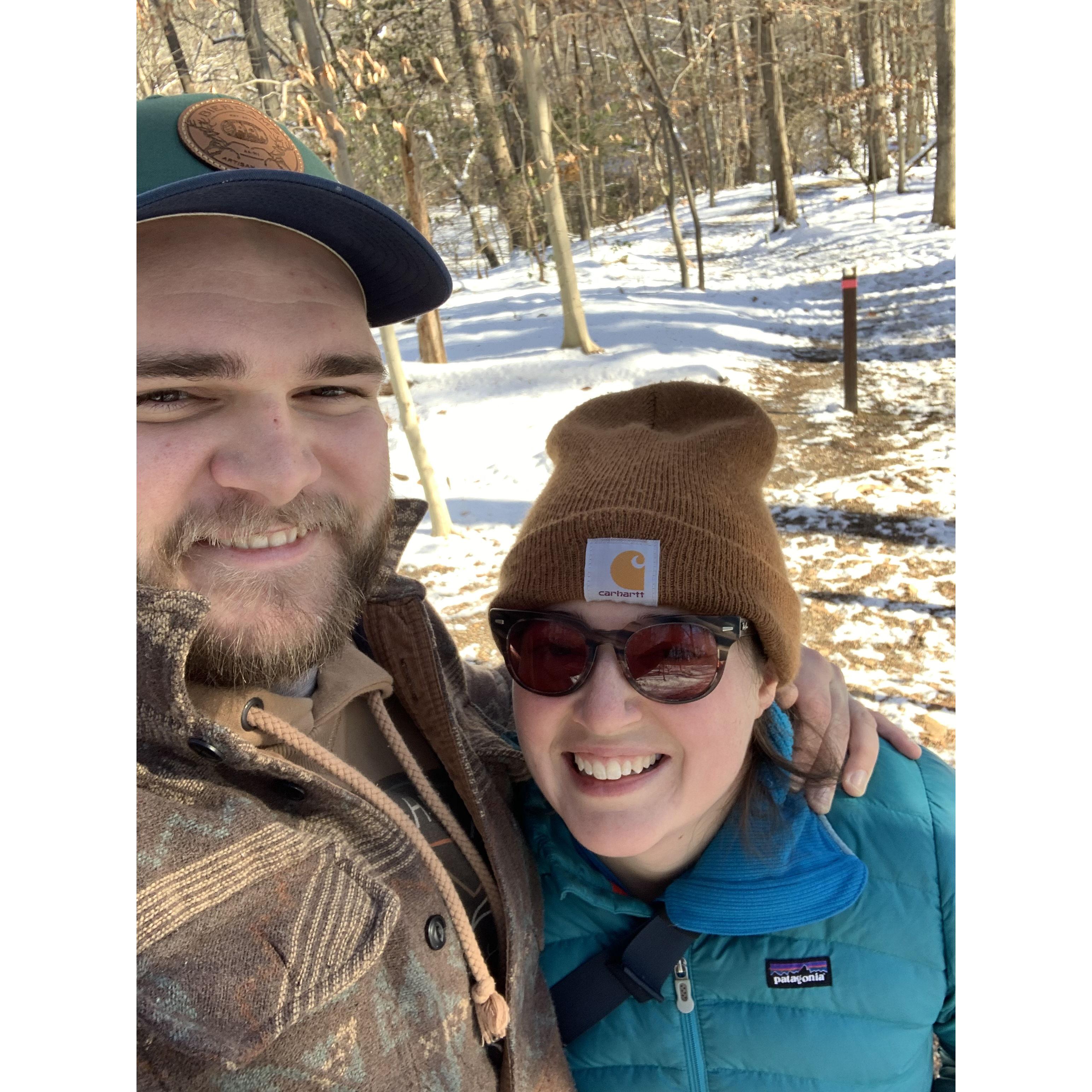 Out for a winter hike in Rock Creek Park.