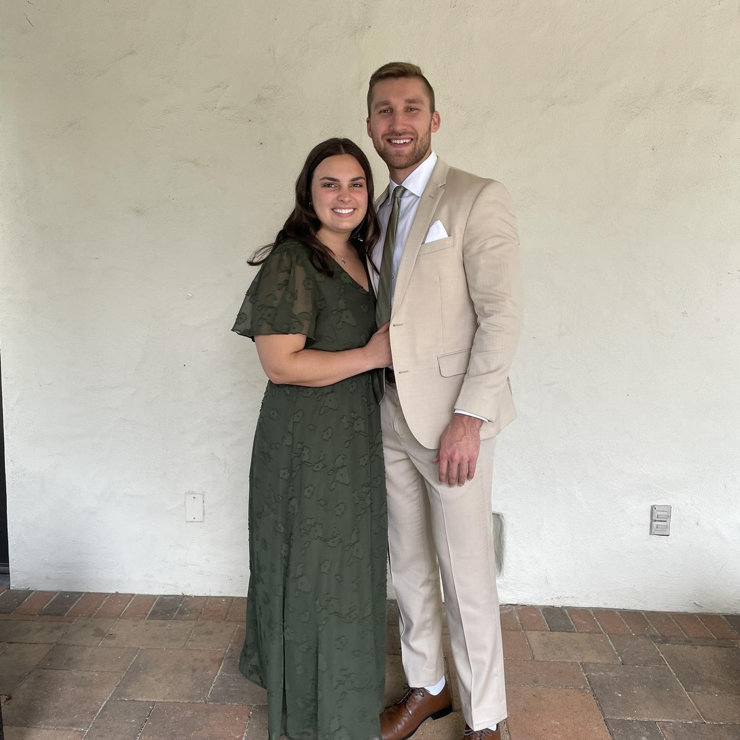 Duncan and Ashleigh at Garrett's (a Groomsman) wedding in San Diego