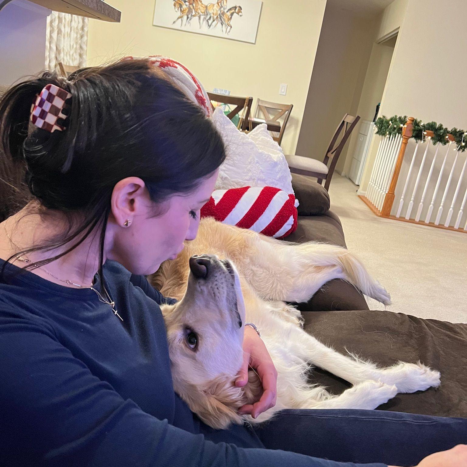 Who knew this ring came with a dog too?!
Luna lovin' time settled in to my new home.