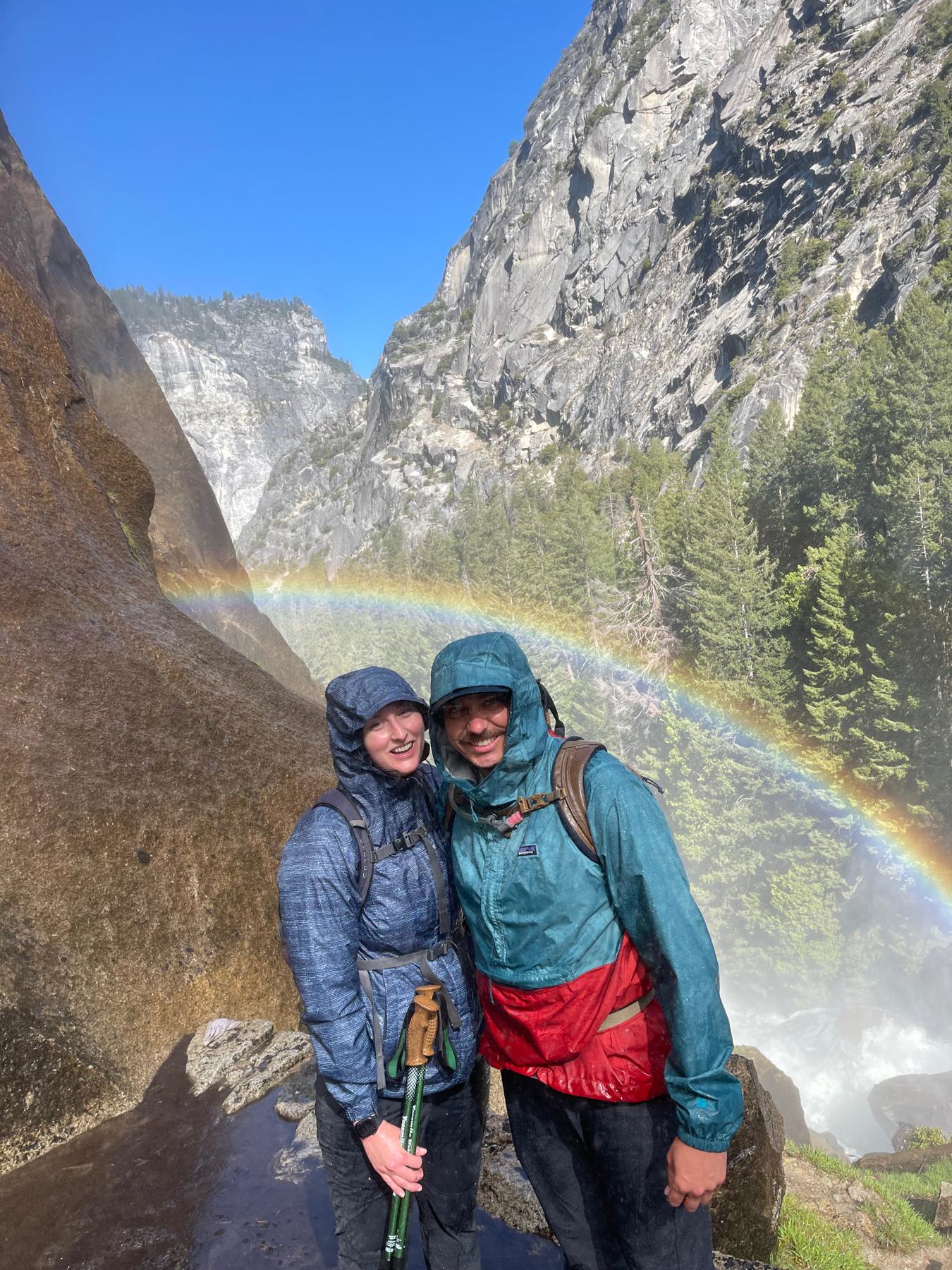 Hiking the mist trail in Yosemite