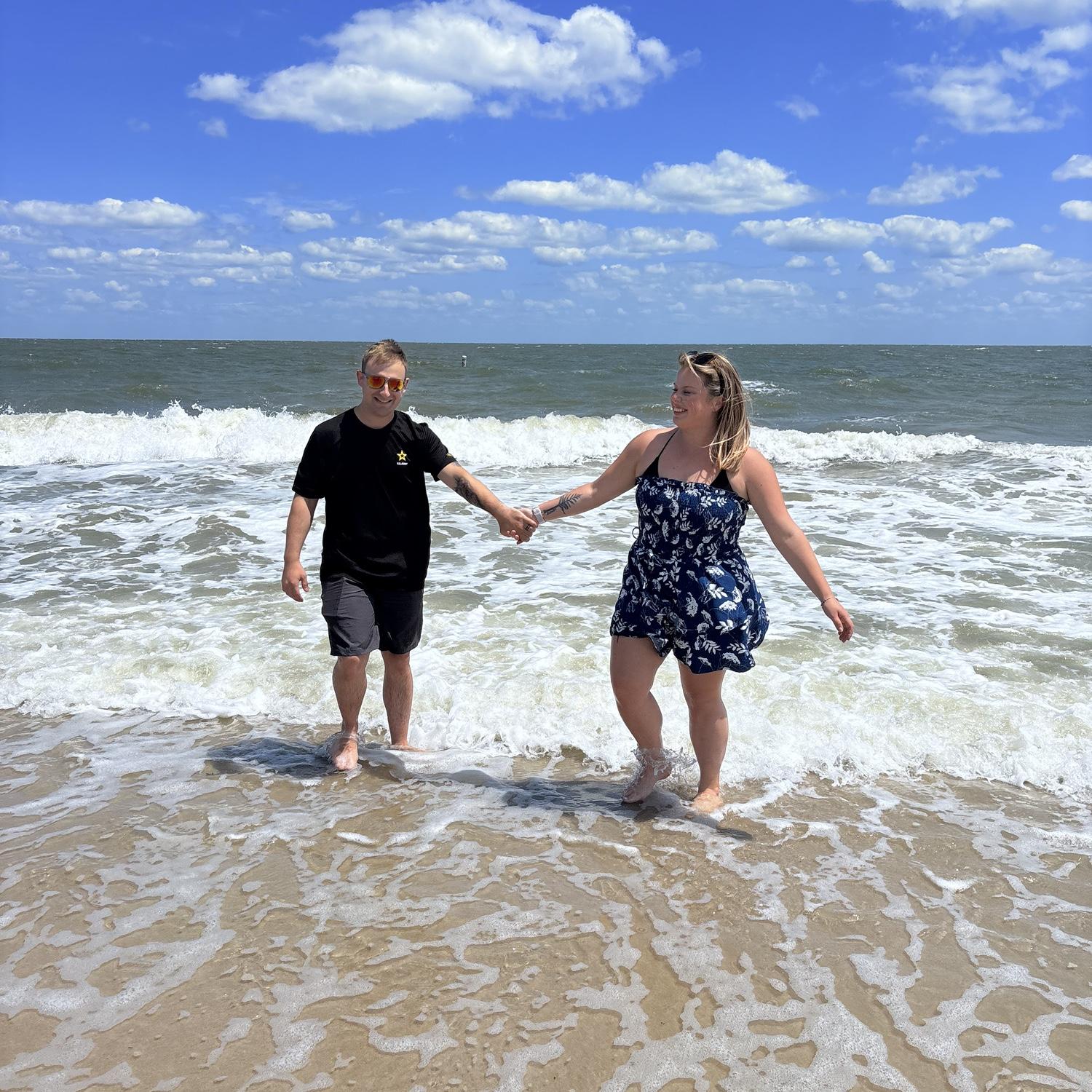 The first time at the ocean in VA.