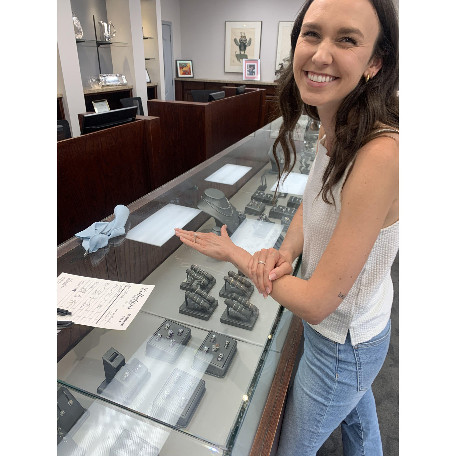 Going ring shopping!! Tay was BEAMING with excitement!
