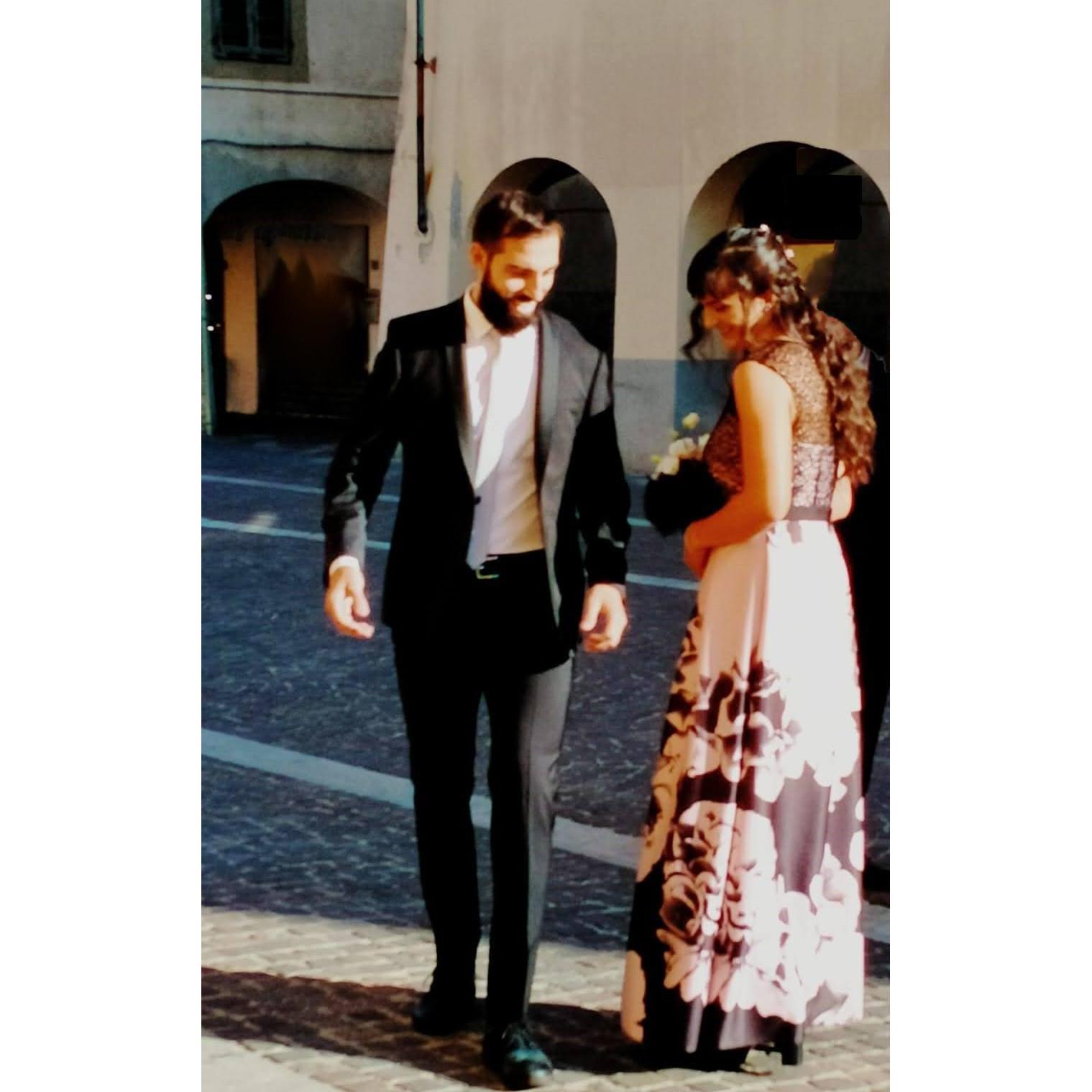When we first saw each other on the day of our marriage