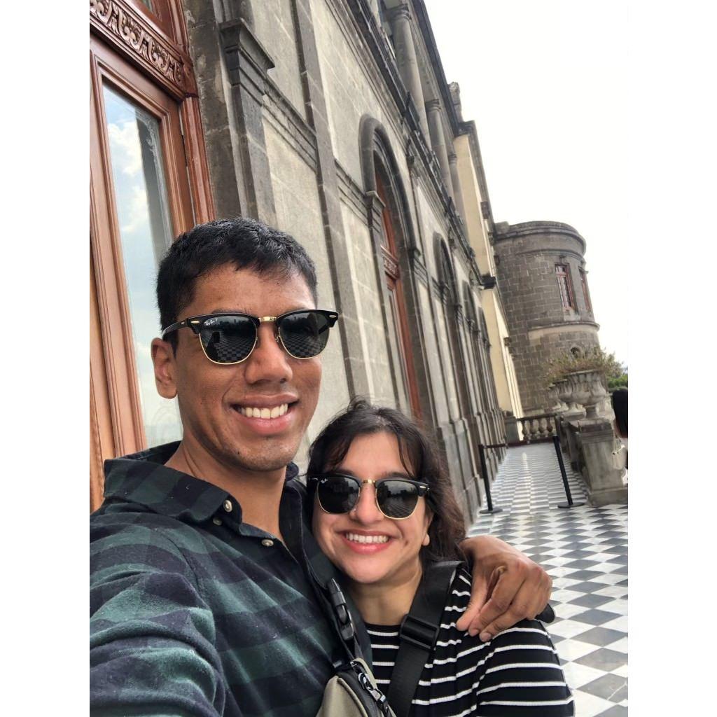 Practicing our Spanish in Mexico City.