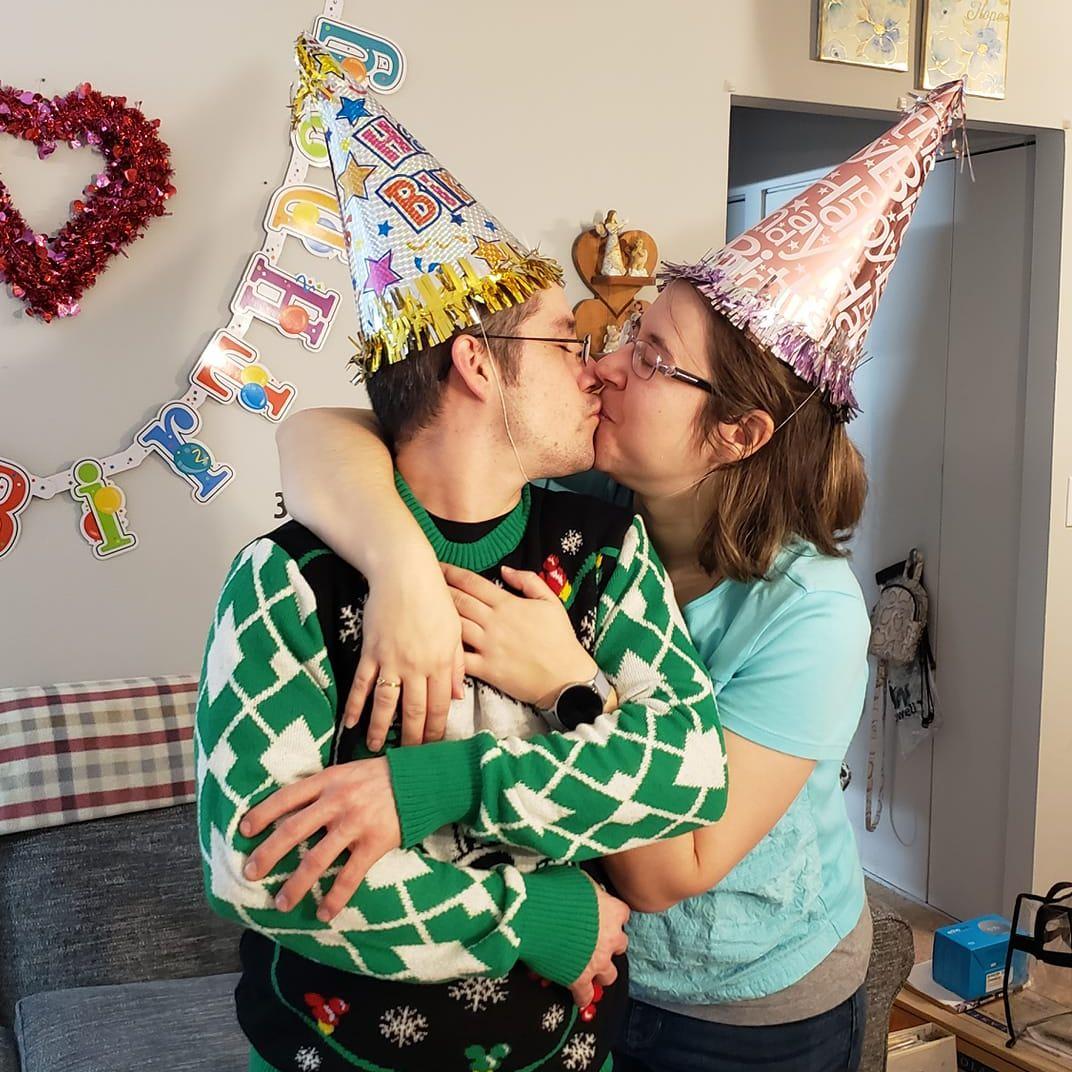 One of the many things that surprised both of us when first online chatting was realizing we share the same birthday--1/2 he's exactly 3 years older!