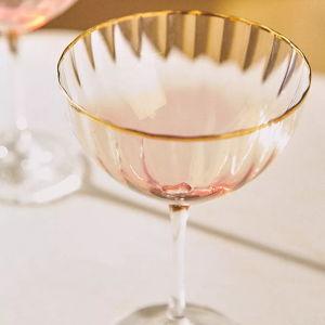 Waterfall Coupe Glasses, Set of 4