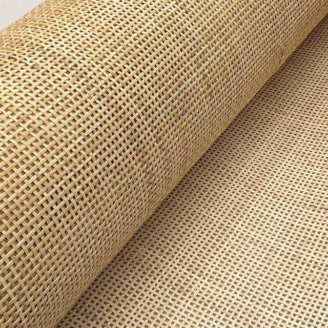 24" Width Natural Rattan Square Webbing, Radio Weave, Rattan for Caning Projects (4 Feet)