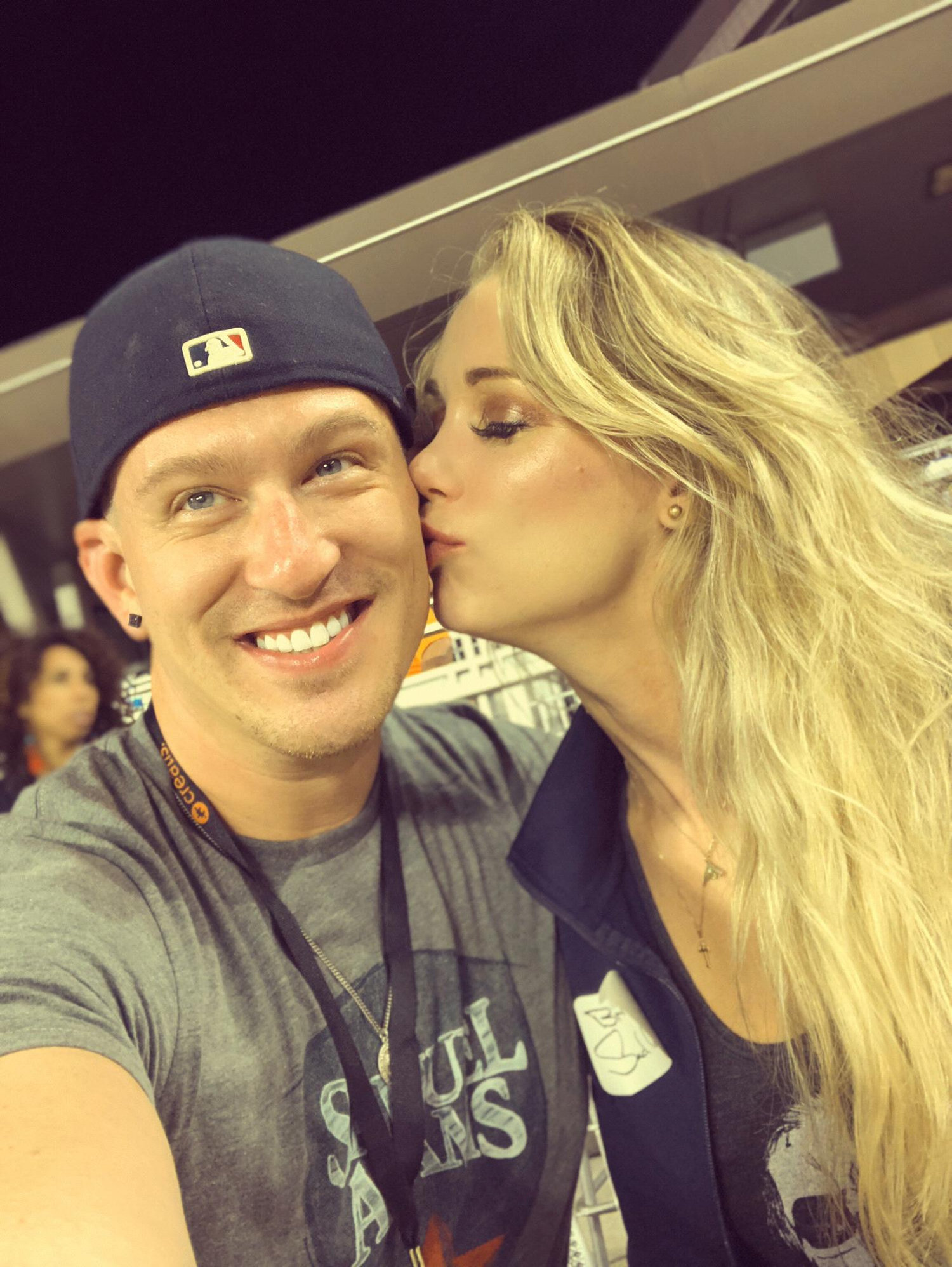 Minnesota Twins - we were trying to get on the kiss cam.