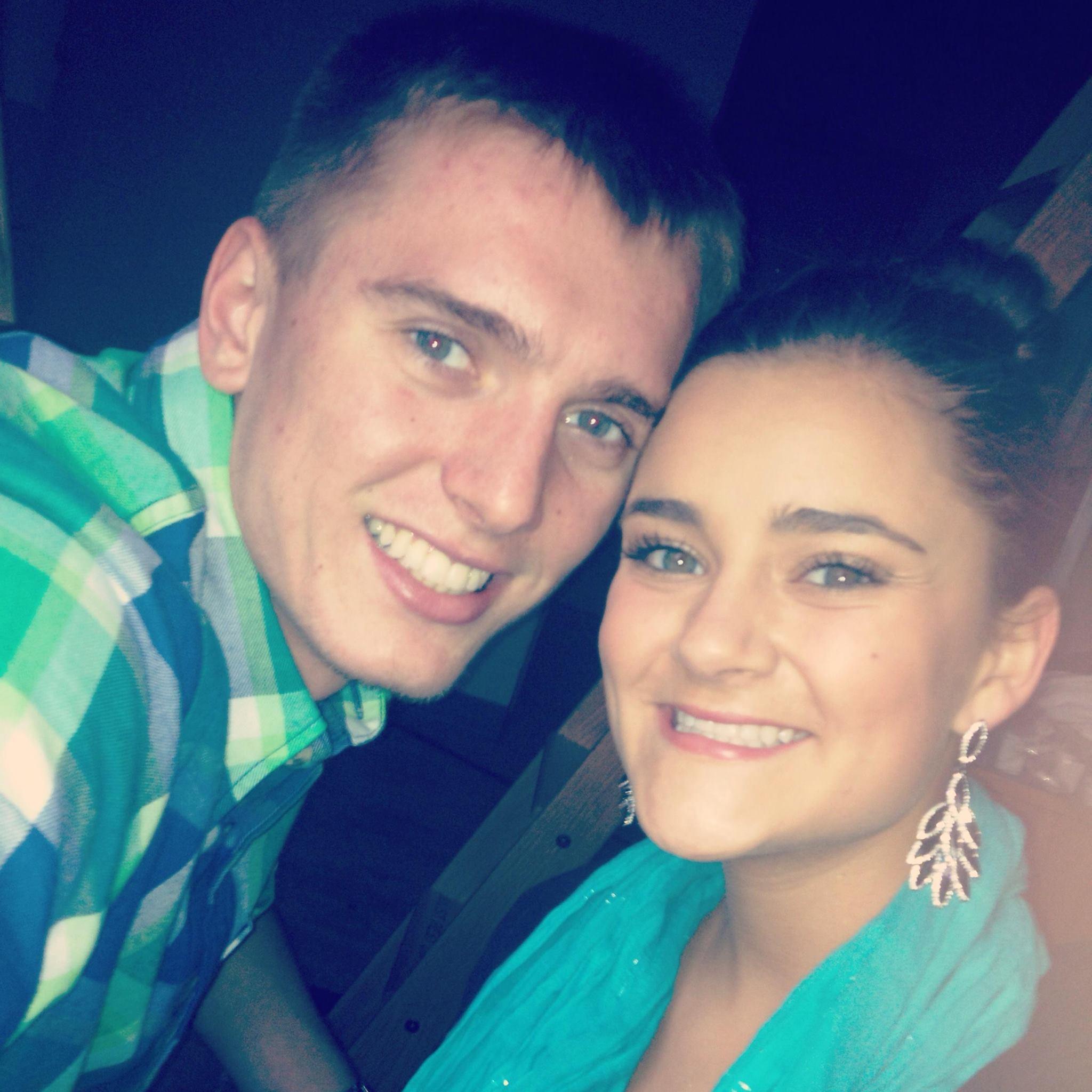 Freshman year of college in 2013 celebrating our 3rd anniversary together