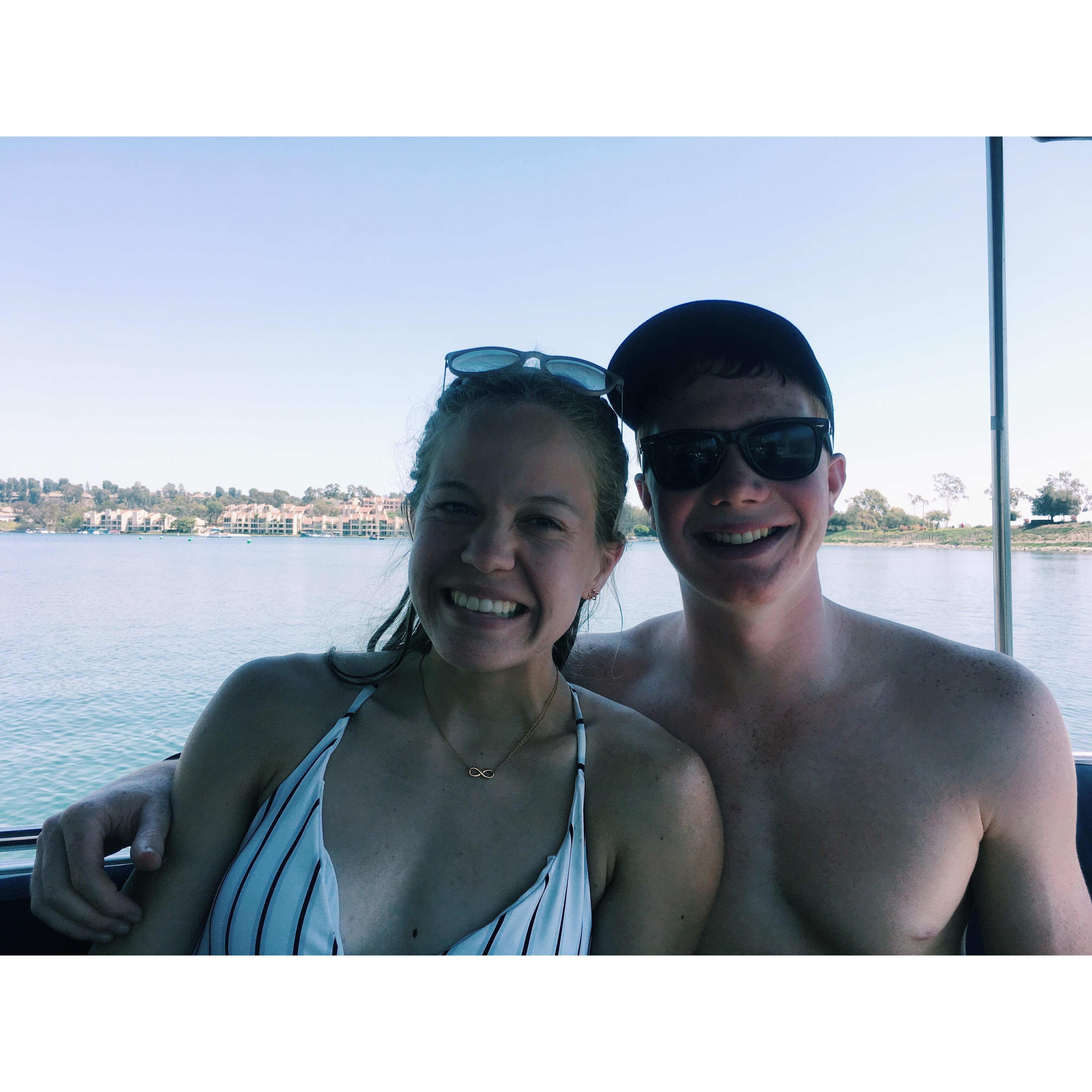 On a different boat and a different lake...same fun