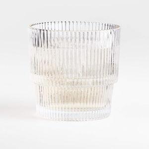 Atwell Stackable Textured Ribbed Highball Glass + Reviews | Crate & Barrel