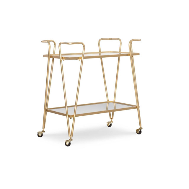 Mid-Century Bar Cart Gold - Linon