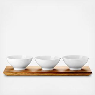 Loft White Acacia Platter & Dipping Set