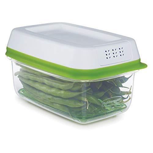 Rubbermaid FreshWorks Produce Saver Food Storage Container, Small Rectangle, 4 Cup, Green 1996982