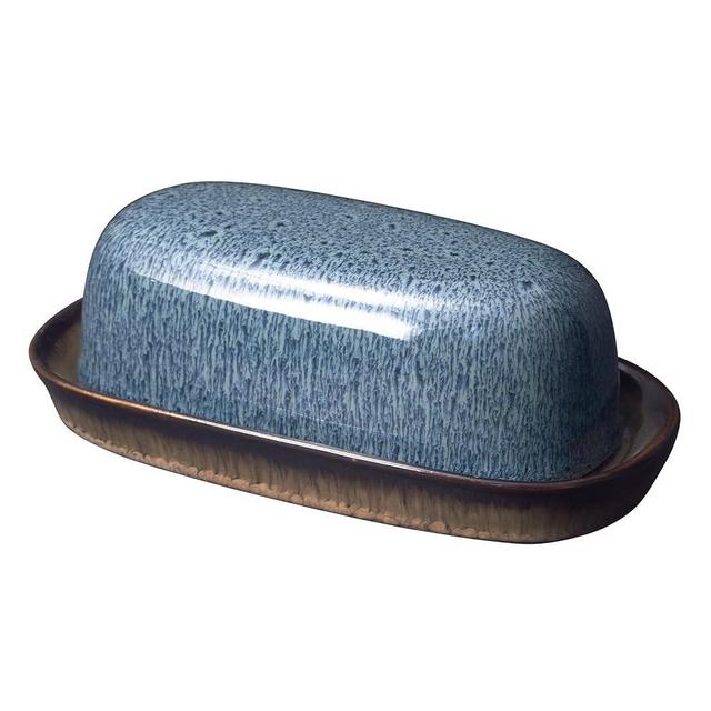 Pfaltzgraff Monroe Blue Covered Butter Dish, 8-Inch