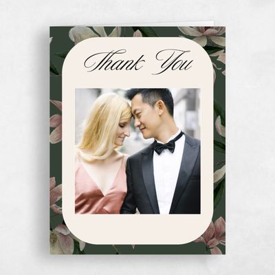 Deep Forest, Green Wedding Thank You - Gratia Photo
