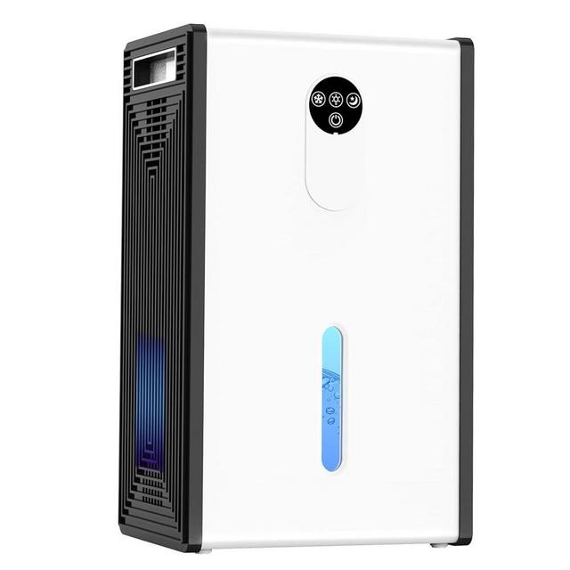 Dehumidifier, 72 OZ Water Tank Dehumidifiers for Home, 1076 sq. ft. Dehumidifier for Basement Bathroom Bedroom with Auto Shut Off, 7 Colors LED Light, Quiet Dehumidifiers with Sleep Mode