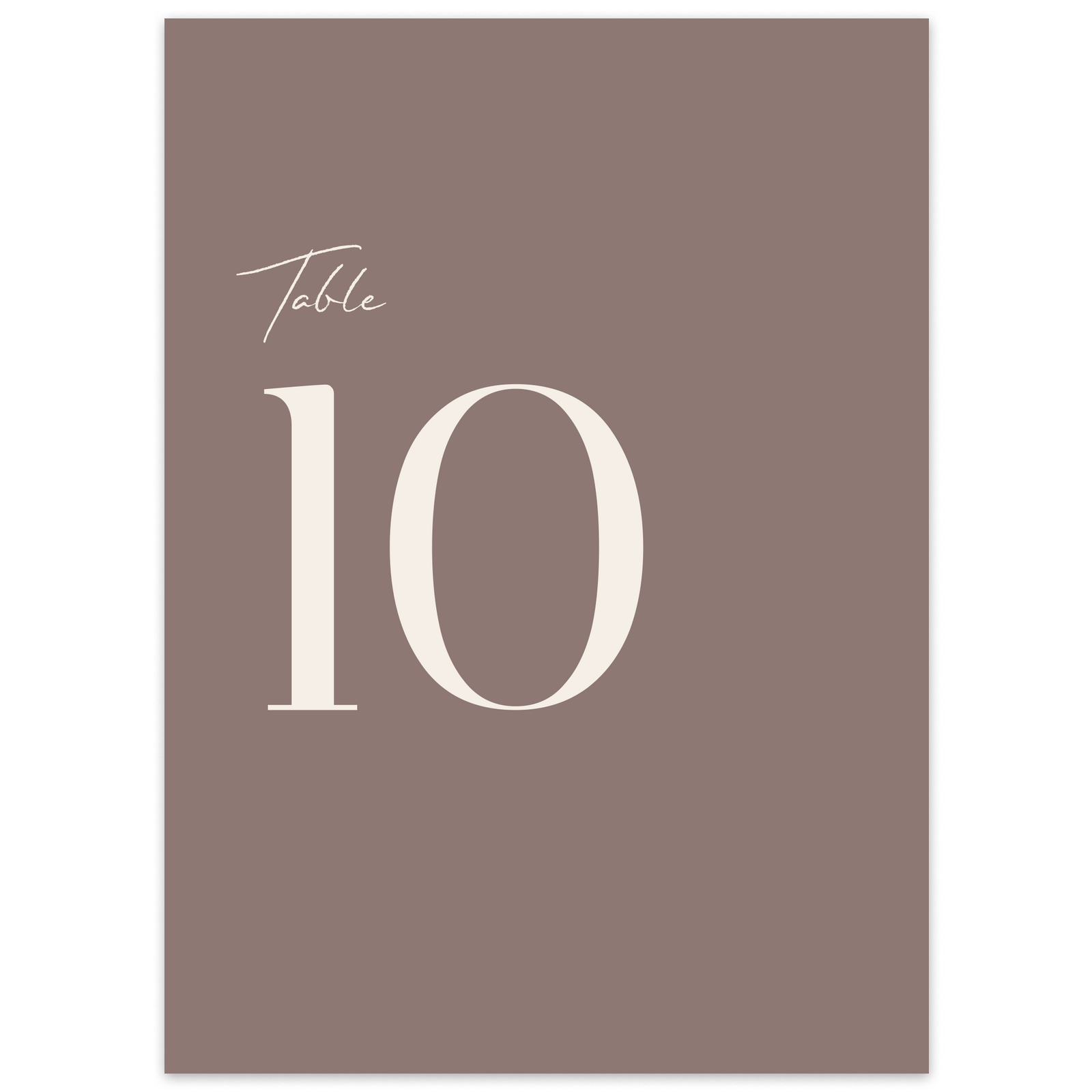 Brown Wedding Table Numbers