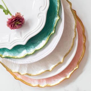 Baroque Glass Service Plate/Charger