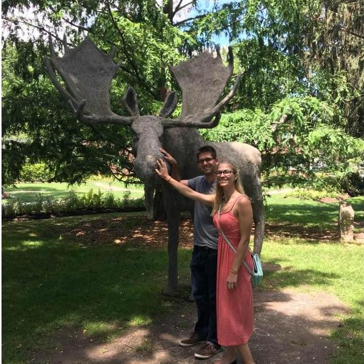 The first trip to visit Amanda's family in Canada! In true Canadian fashion we hung out with a moose