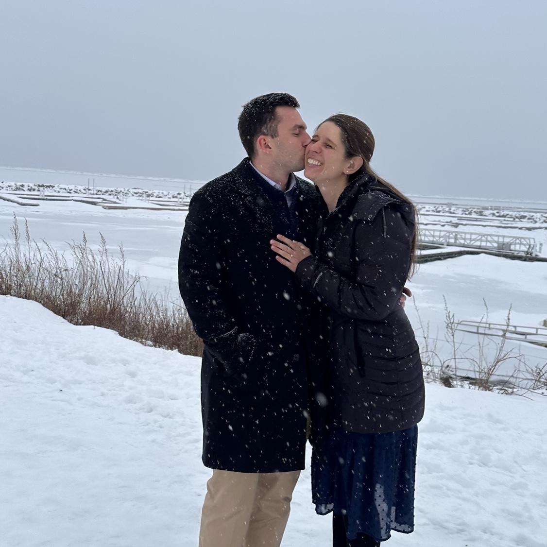A foot and a half of snow came after Jack proposed to Hannah on February 15.