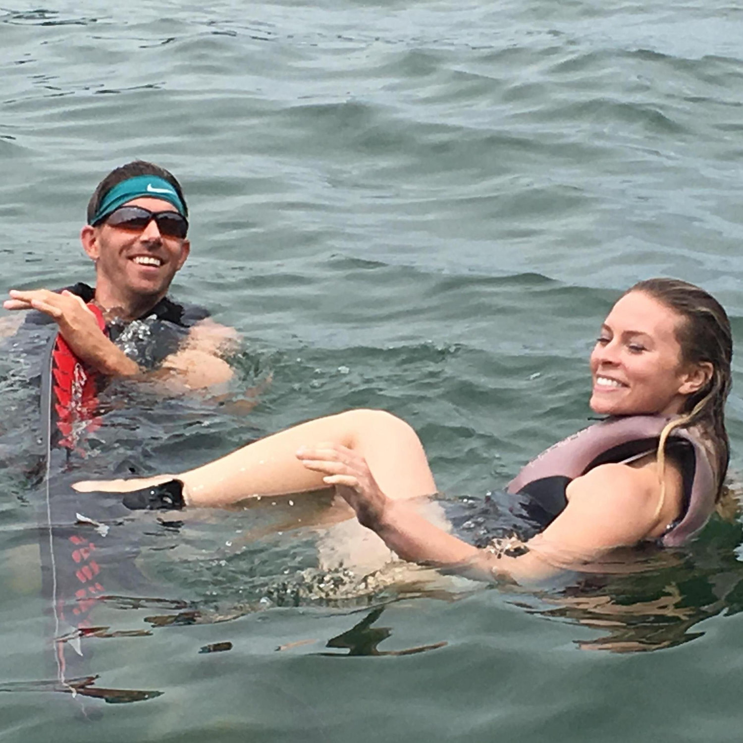 My first attempt at water skiing. It did not go as planned ha!