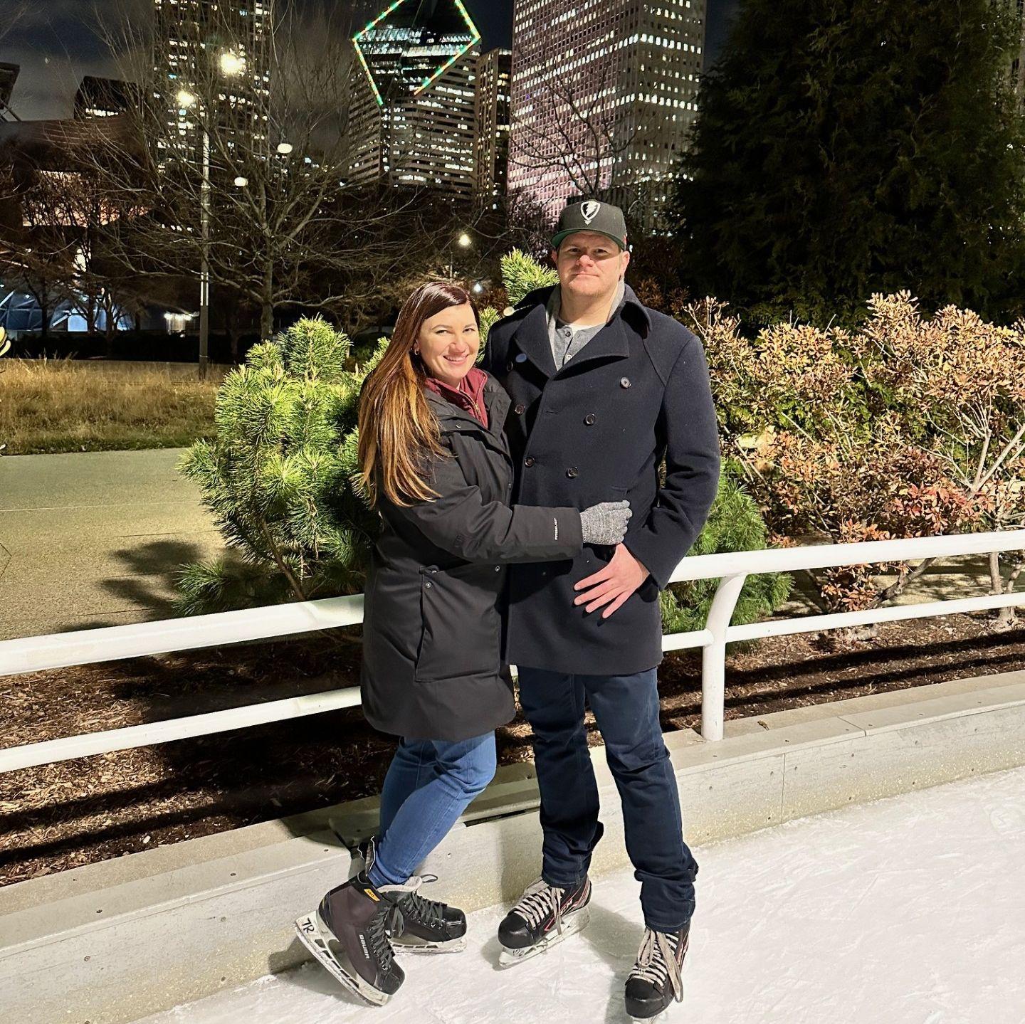 Ice skating at Maggie Daley