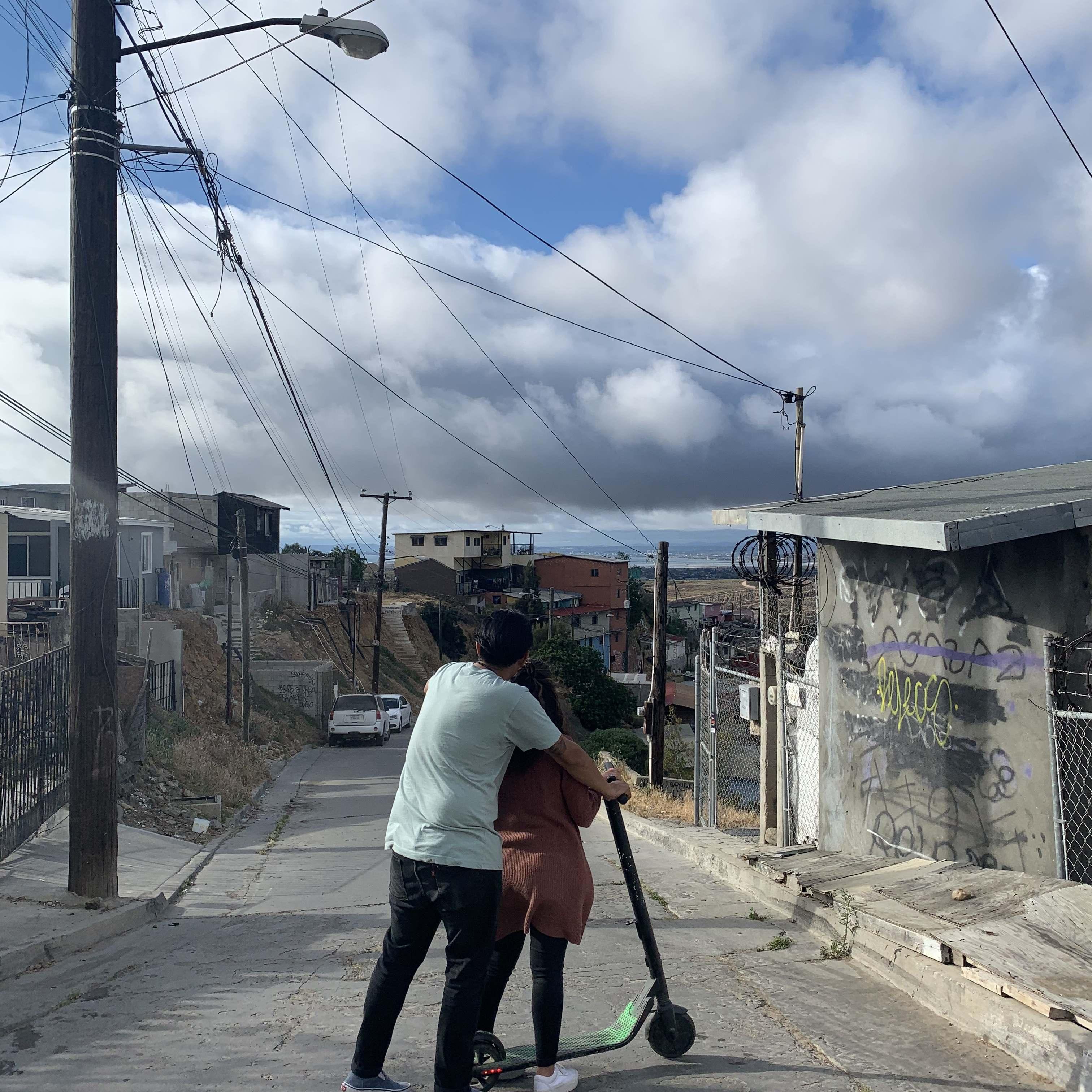 Juan showing me around where he lives and where our future children will grow up.