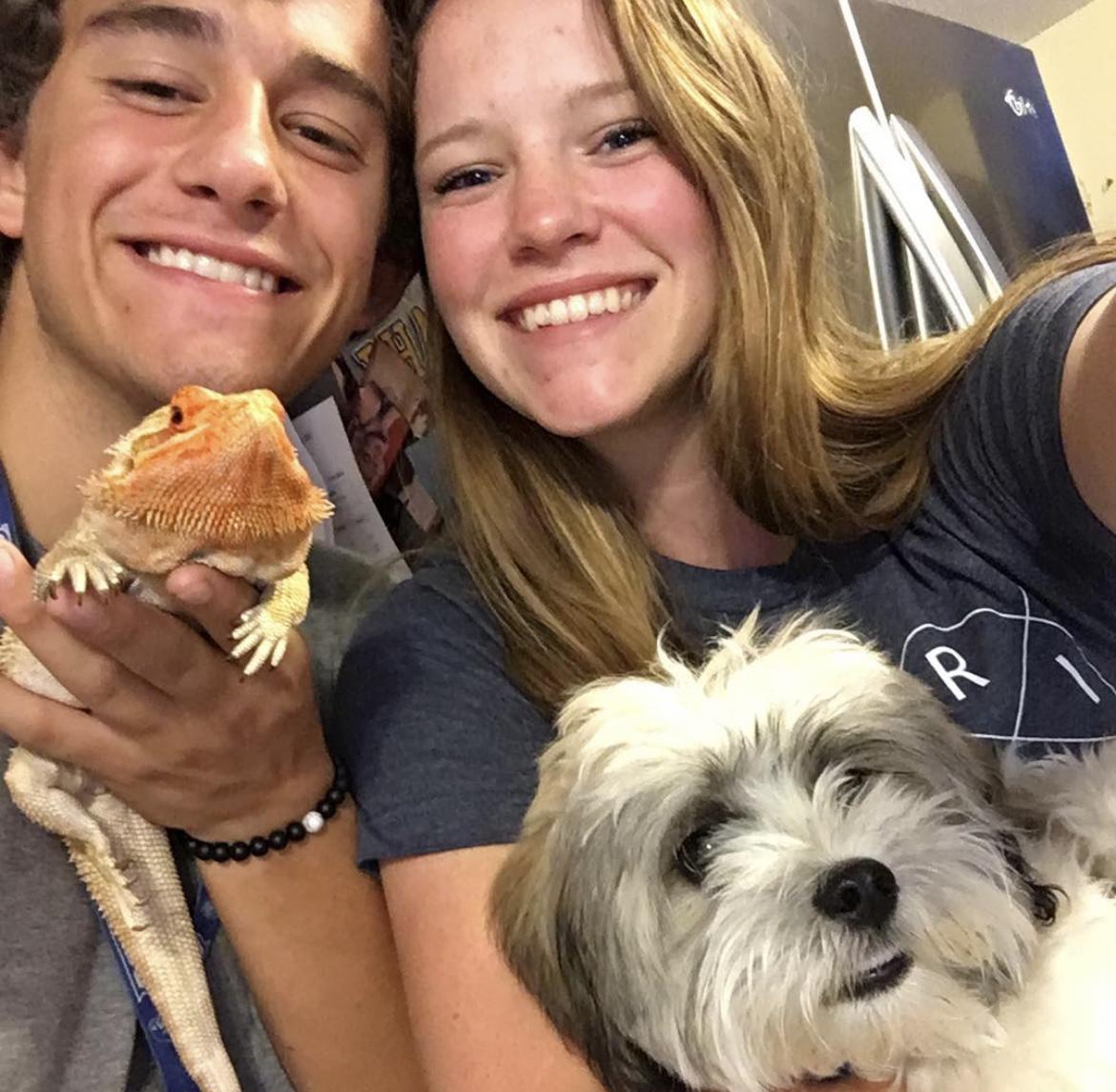 An OG family pic, including our very missed bearded dragon Sonny
