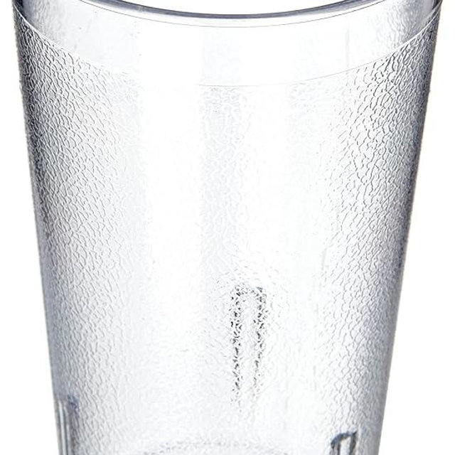 Carlisle FoodService Products Stackable Tumbler with Pebbled Exterior for Restaurants, Cafeterias, And Fast Food, Plastic, 12 Ounces, Clear, (Pack of 24)