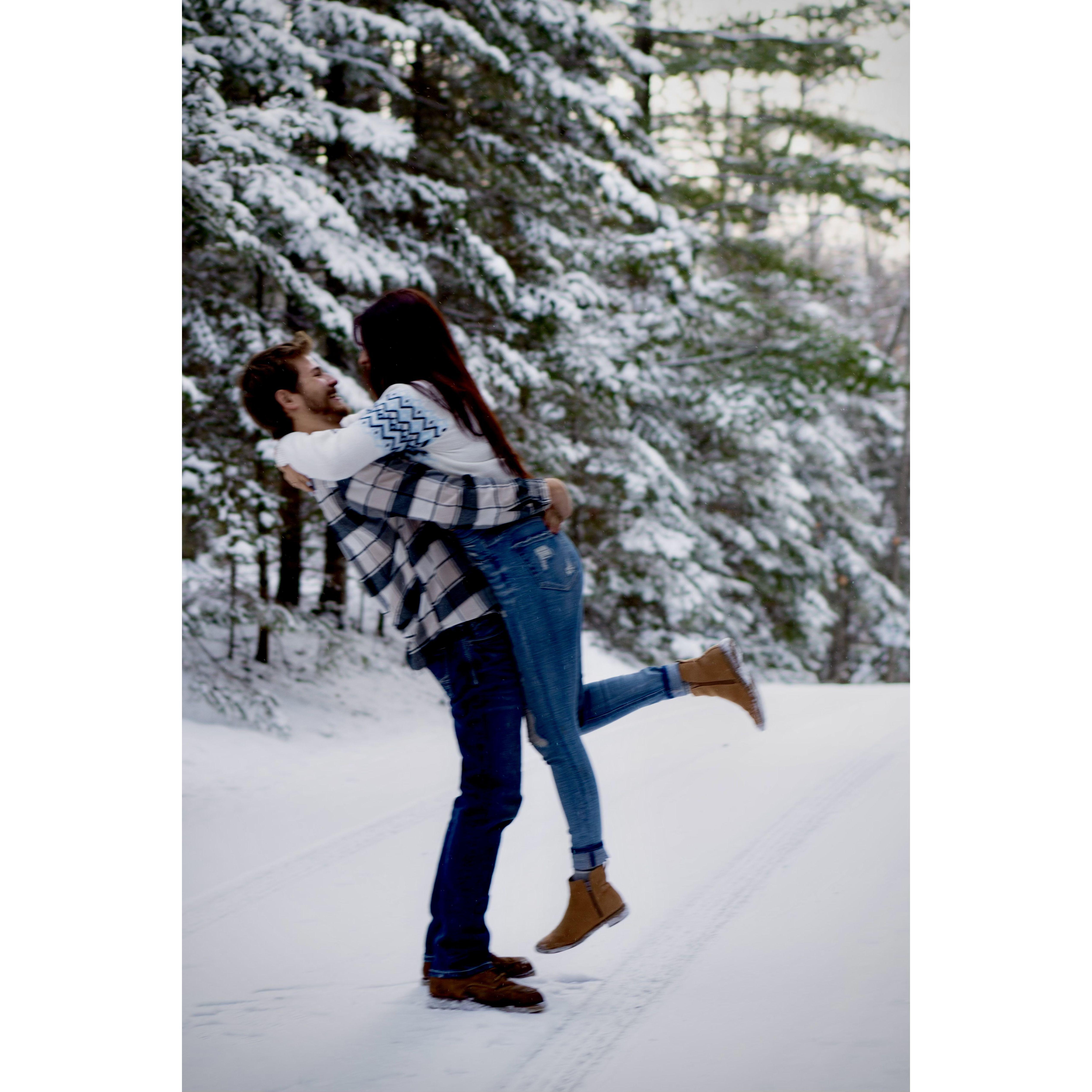 Fun fact! Noah almost dropped Hannah right after this photo was taken :)