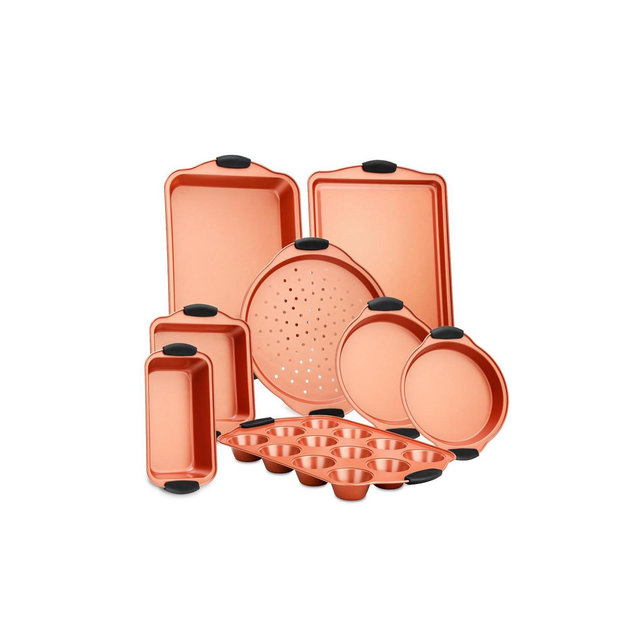 NutriChef Copper Pro 8-Piece Cookware Set - Elevate your cooking experience with this high-quality and affordable set for home chefs.