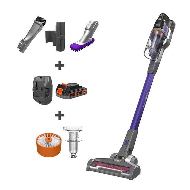 BLACK+DECKER POWERSERIES Extreme Cordless Stick Vacuum for Pets, Purple (BSV2020P)