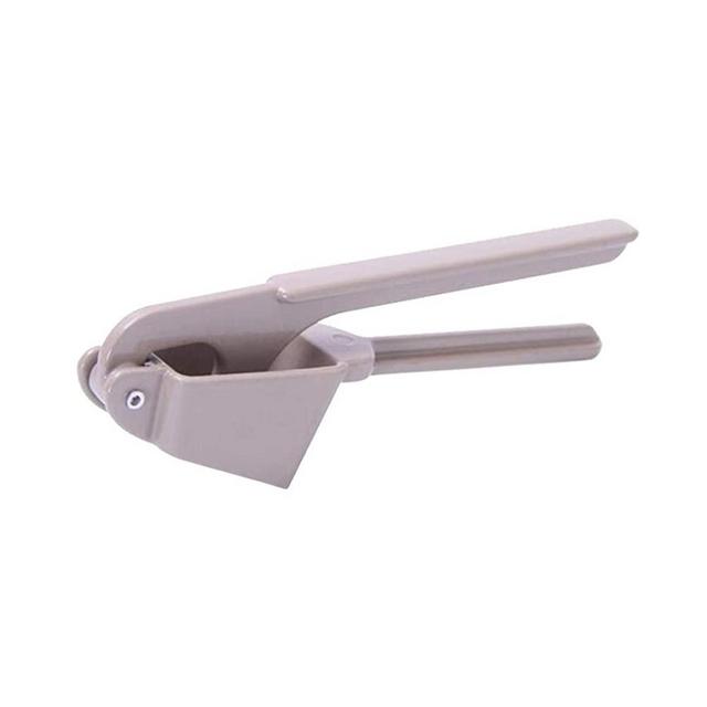 Hemoton Garlic Press Stainless Steel Professional Crush Garlic Mincer and Peeler No Need To Peel Garlic Presser Kitchen Cooking Tools (Grey)