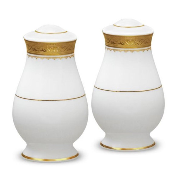 Noritake Odessa Gold Salt & Pepper