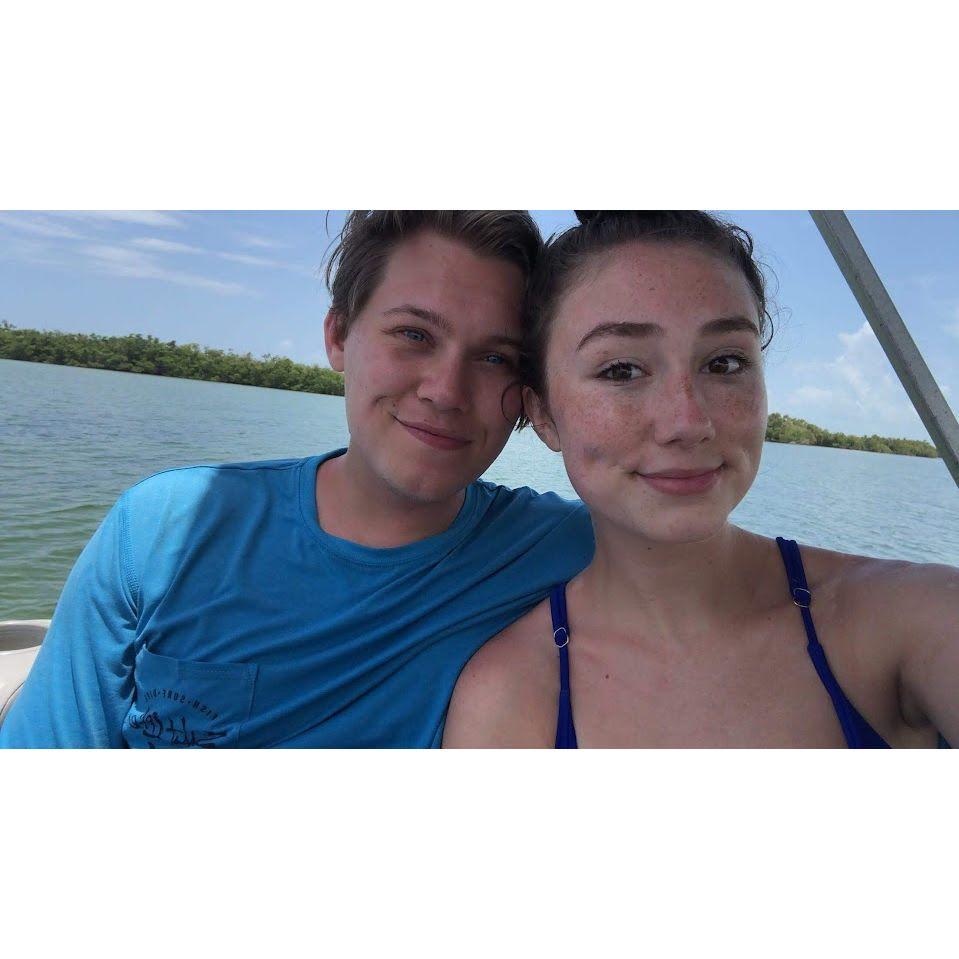 Evan's first trip to the Florida Keys with Brittany's family, 7/7/2019