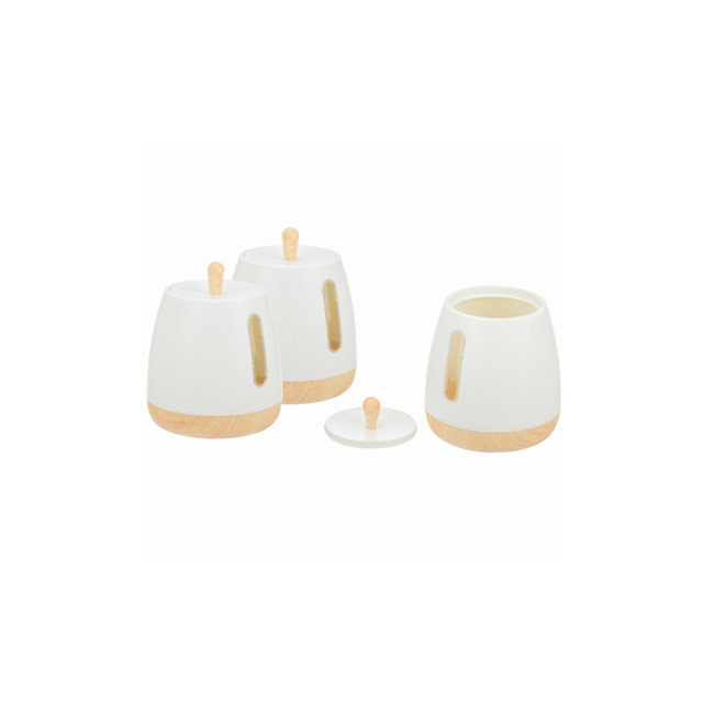 Jiallo European Collection 3-Piece Storage Canisters Set