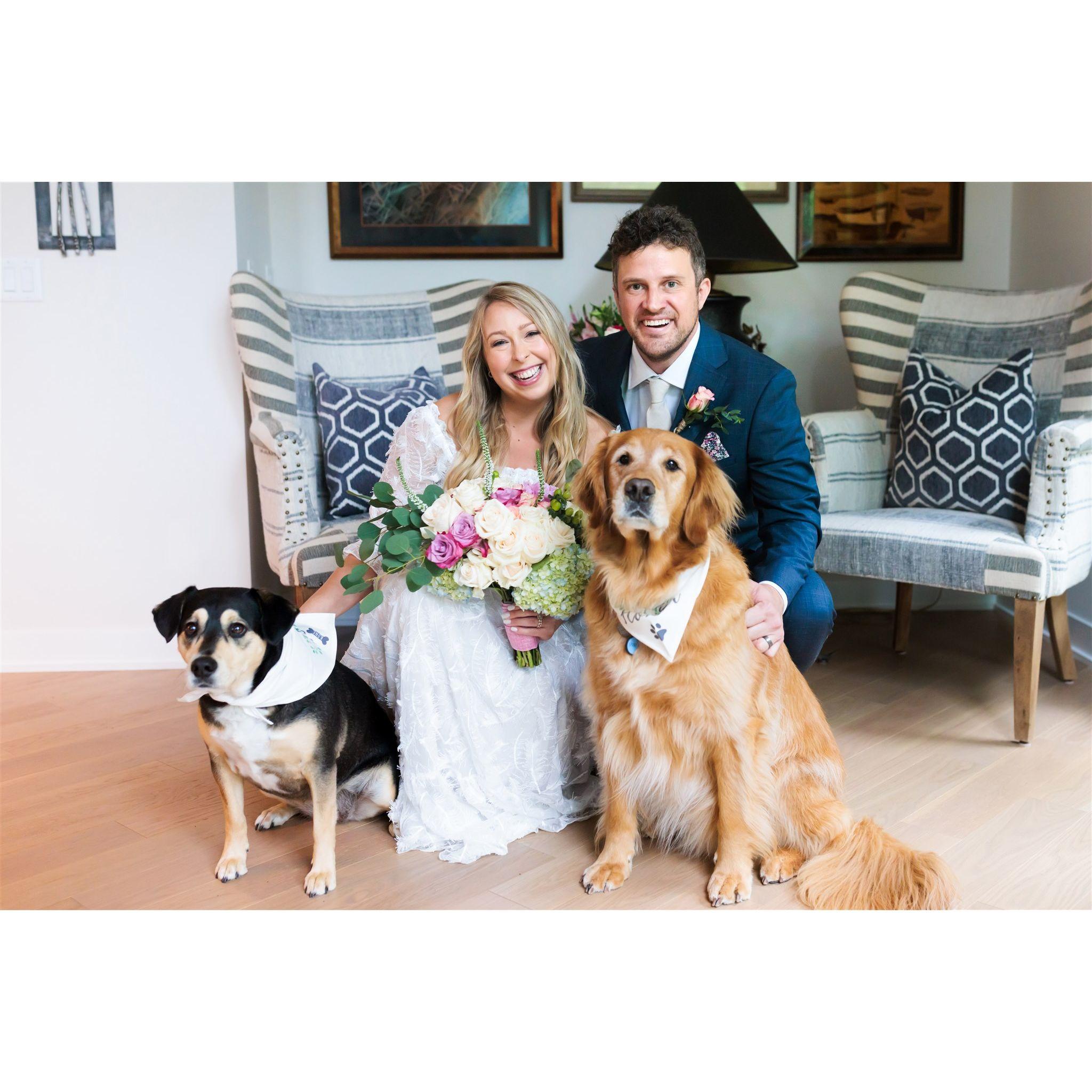 We had to share the special day with our pups, Sparky and Izzy!