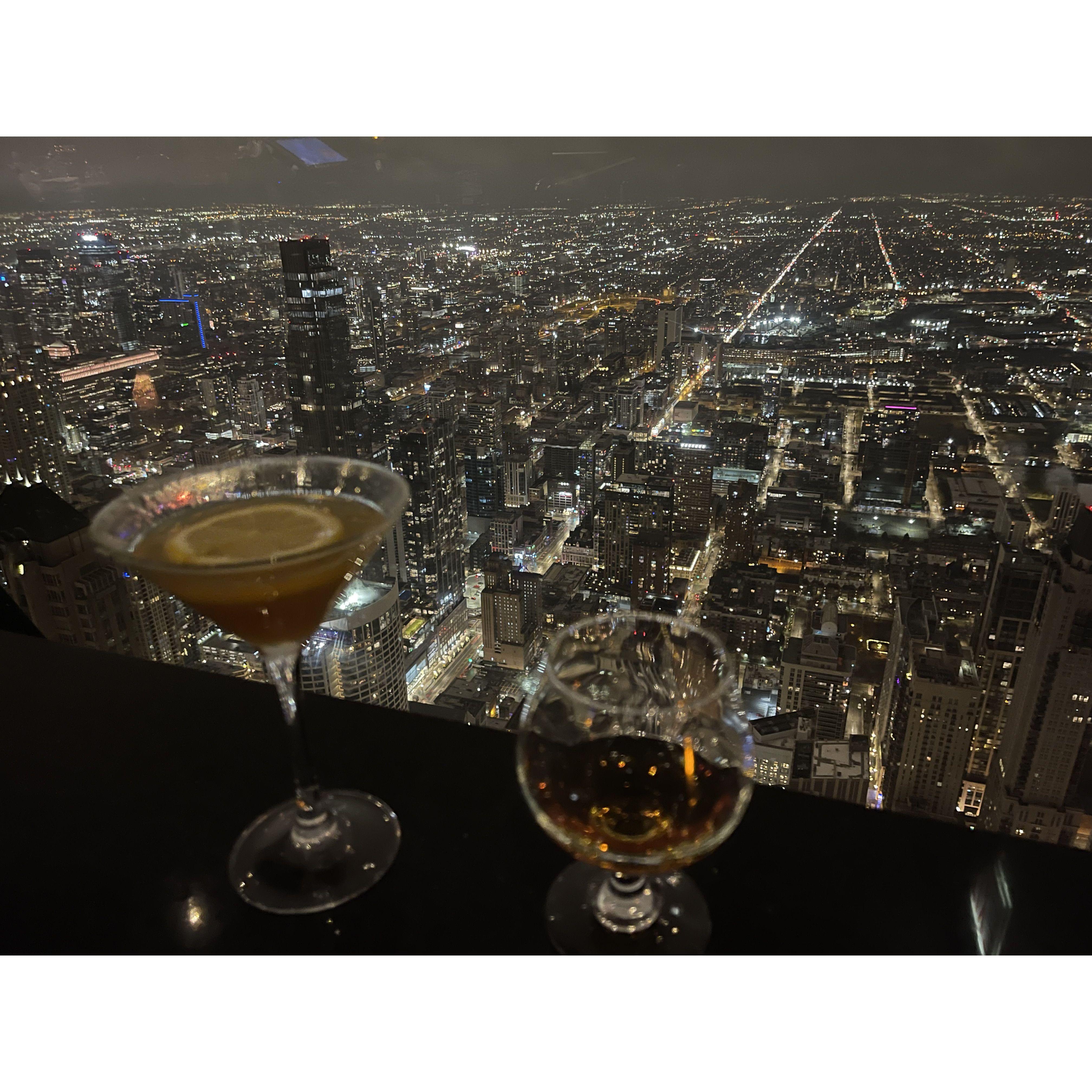 Date night at Signature Room John Hancock Building Chicago