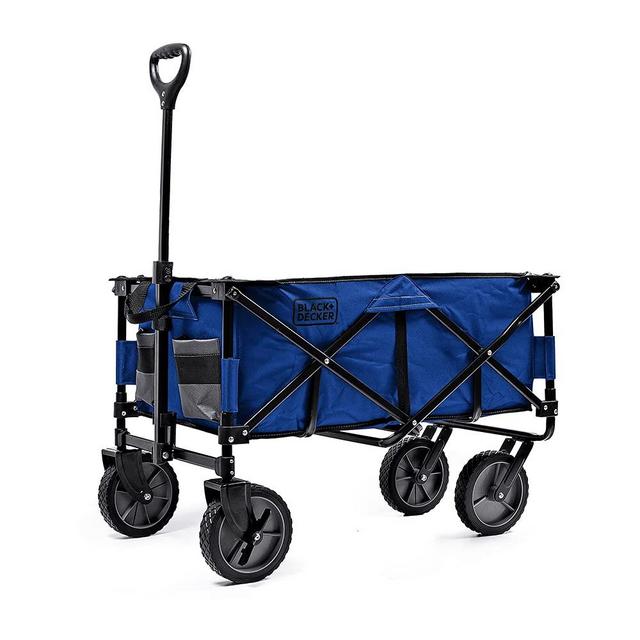 BLACK+DECKER Utility Wagon, Collapsible / Folding Wagon, Blue (BDSTCTBL02)