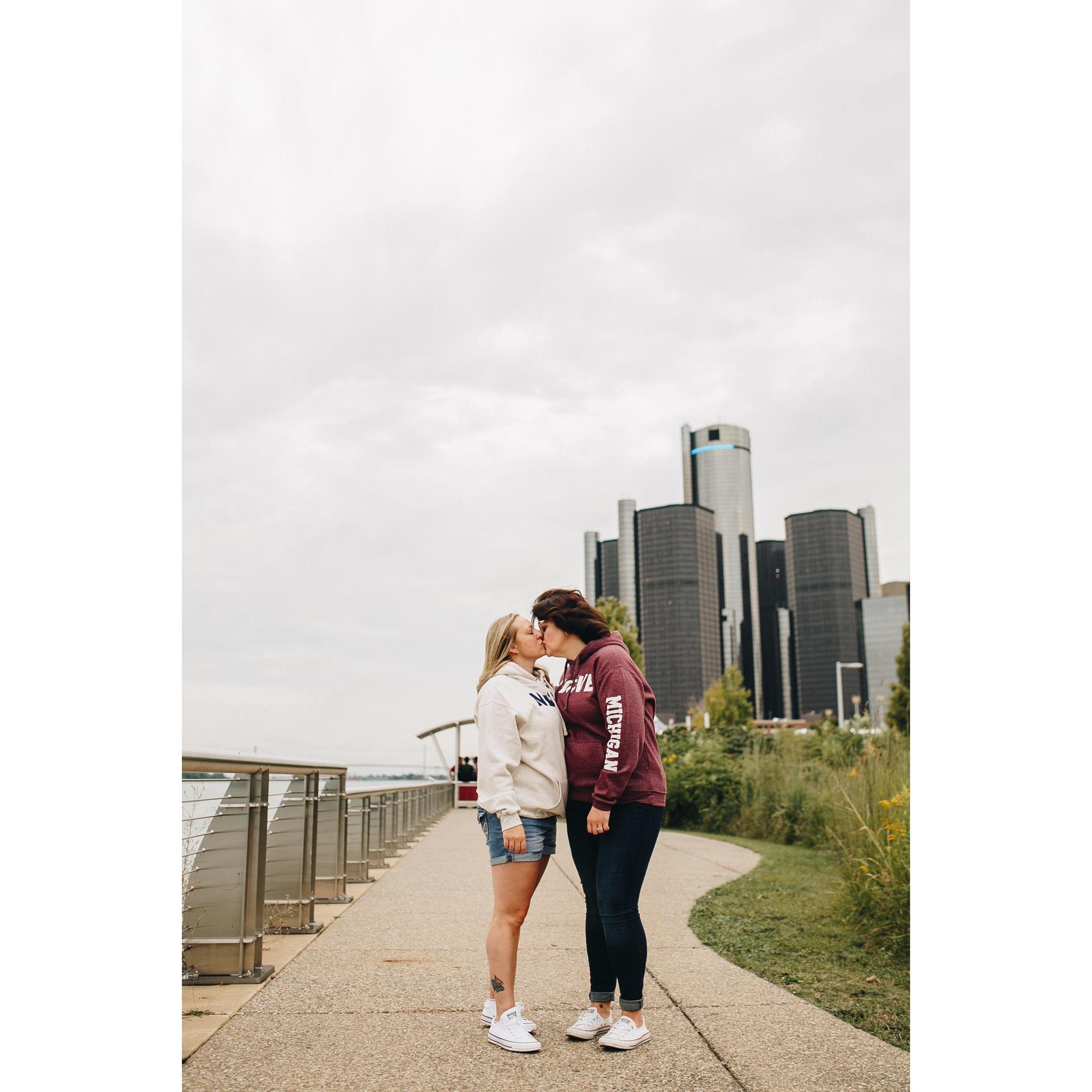 Engagement session! hanging out in our favorite city!