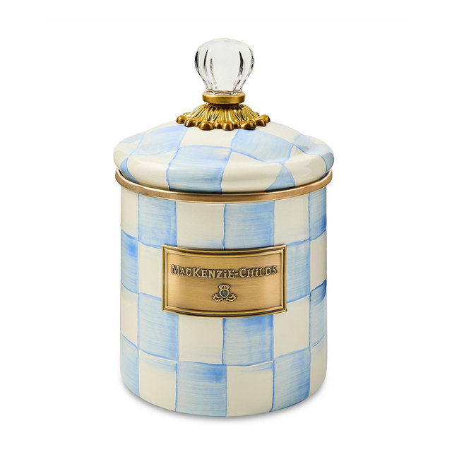 MacKenzie-Childs Sky Check Small Canister