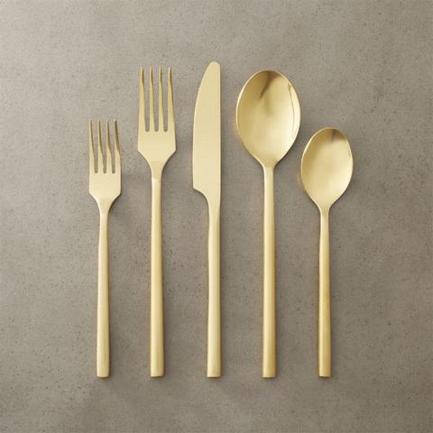 20-piece / 4 Setting Rush Gold flatware set