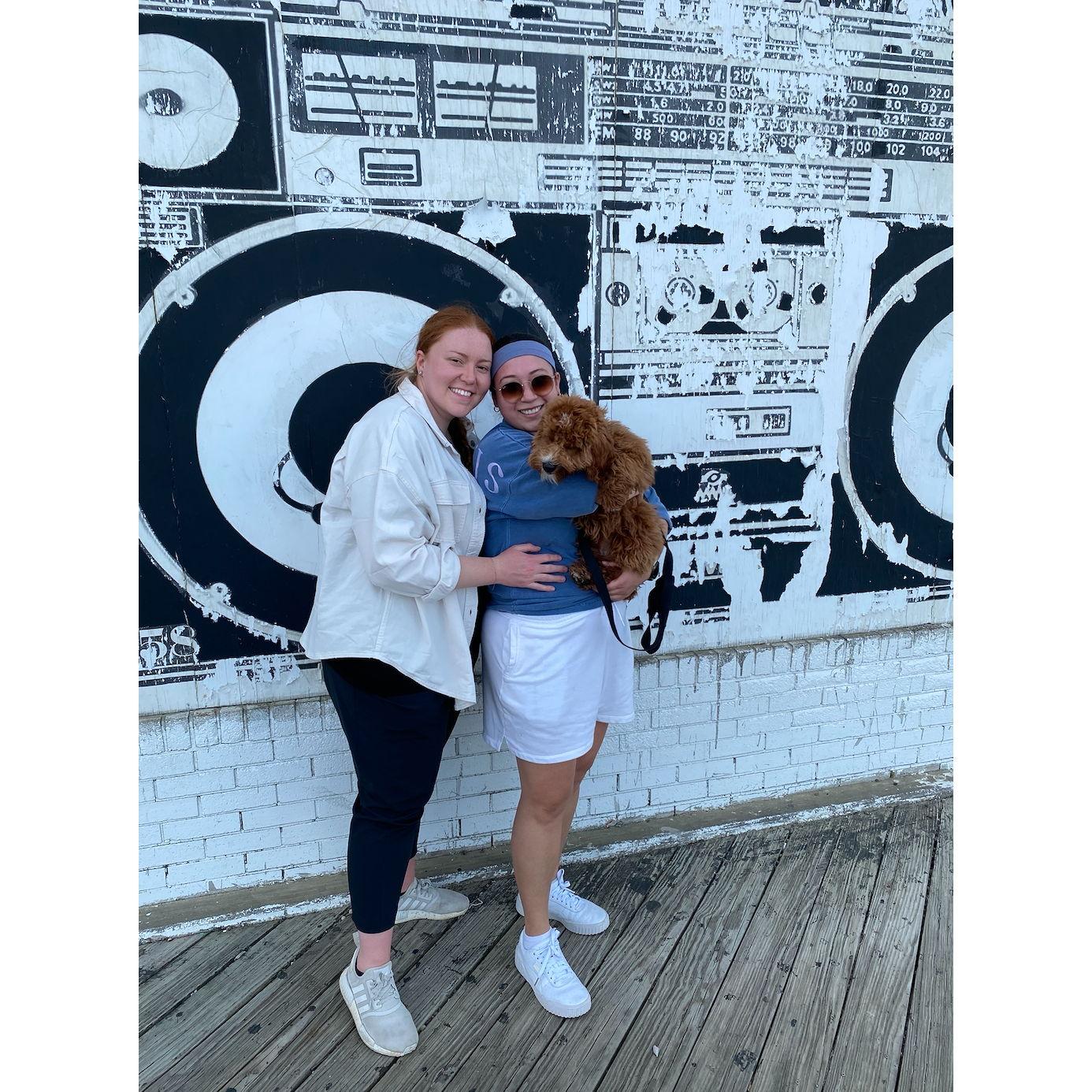 May 2021: Rigatoni's first time at a boardwalk in Asbury Park