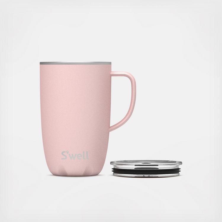 Queen Fancy Ceramic Coffee Mug Tea Cup Gift (16oz Light Pink)