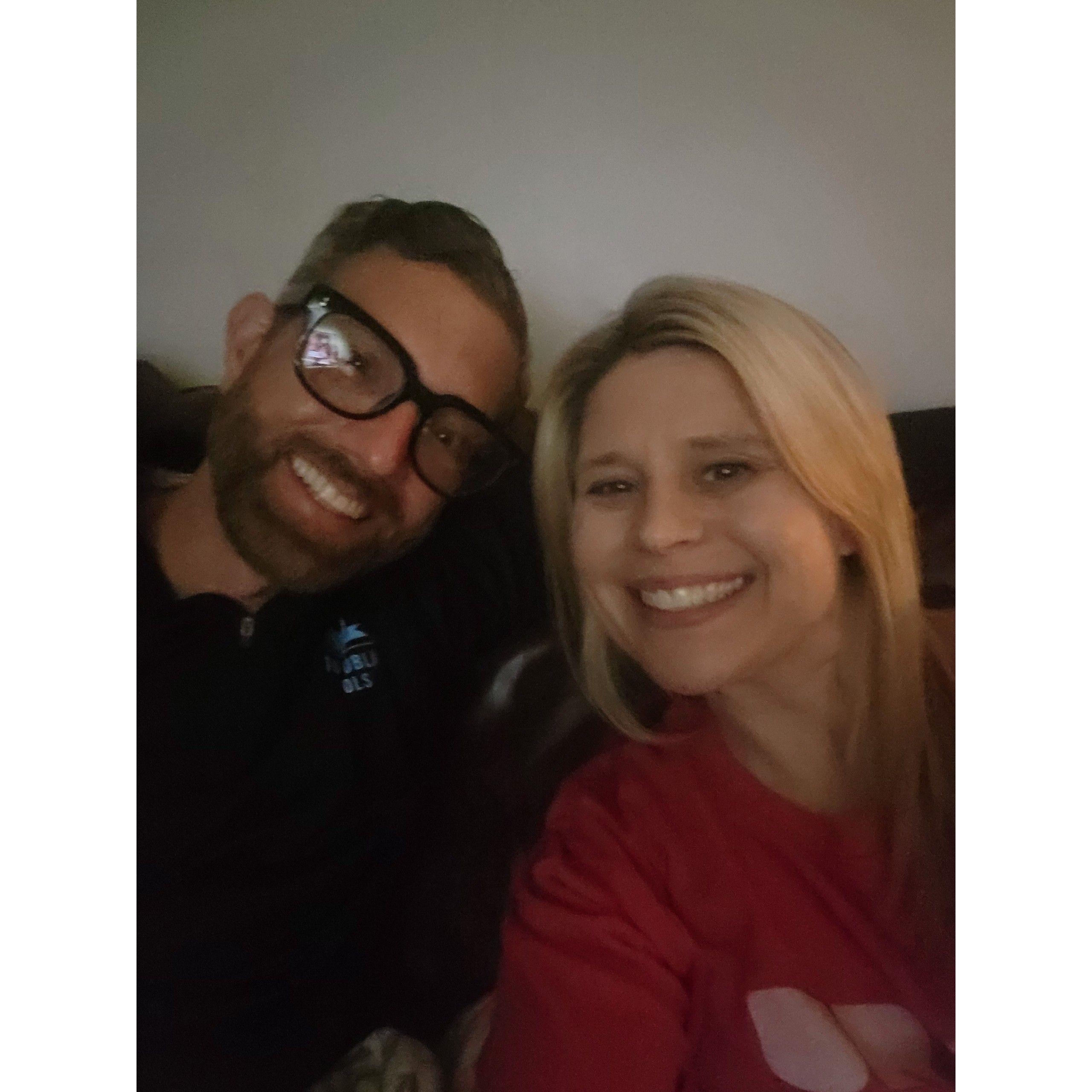 Our favorite thing to do together is to watch true crime documentaries and bet each other who did it.