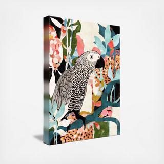 Parrot In the Jungle Printed Canvas