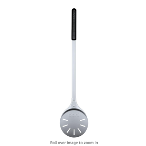 Ooni Pizza Turning Peel - 7 Inch Aluminum Perforated Pizza Peel, Lightweight Metal Pizza Turner with Long Handle, Pizza Tools, Pizza Oven Accessories