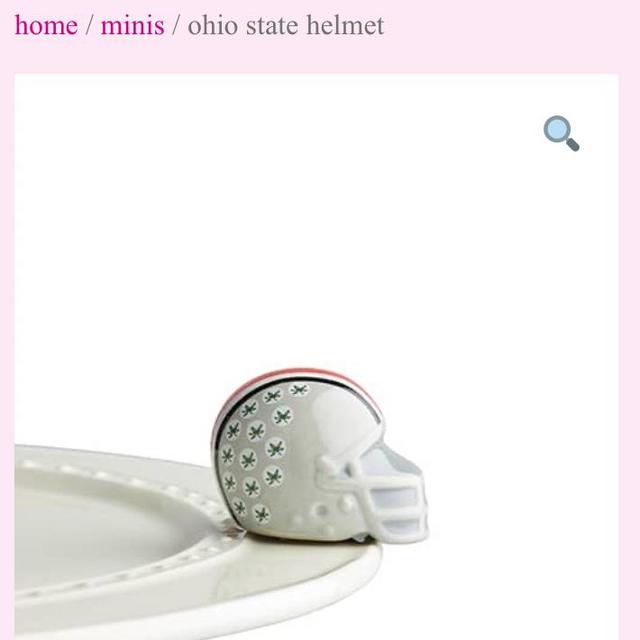 Nora Fleming mini- ohio state helmet