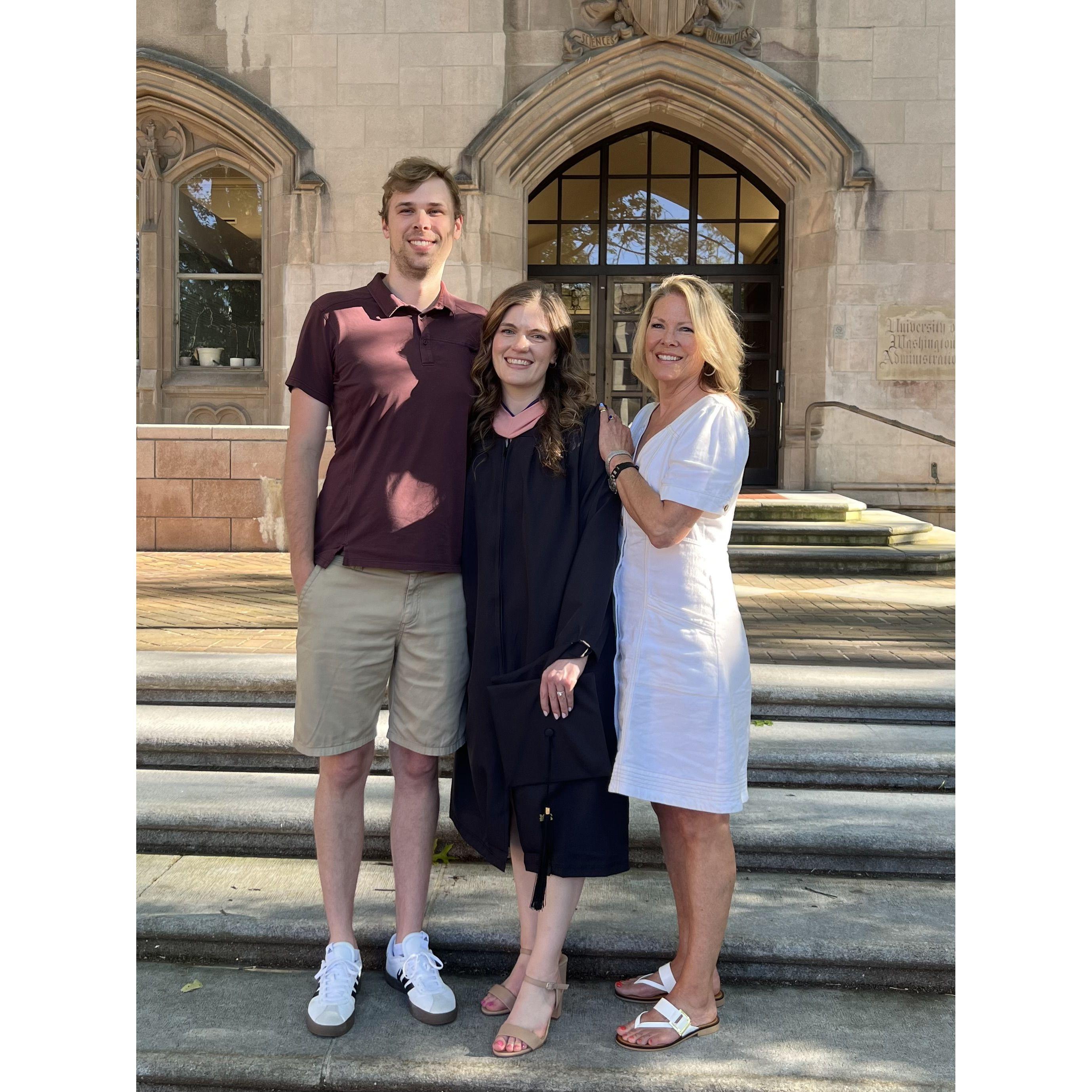 Us and Scott's mom Ann at Susan's Master's graduation from UW